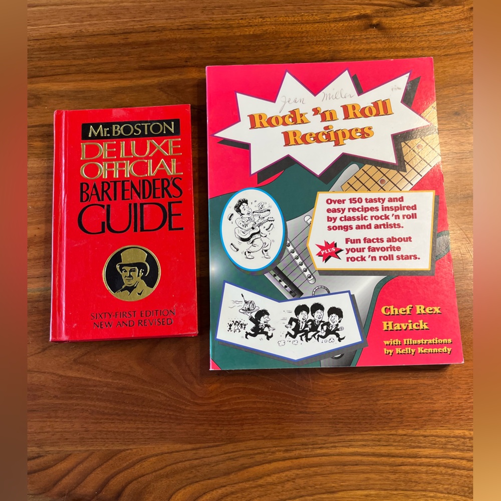 Rock n Roll Recipes and Bartender's Guide Books